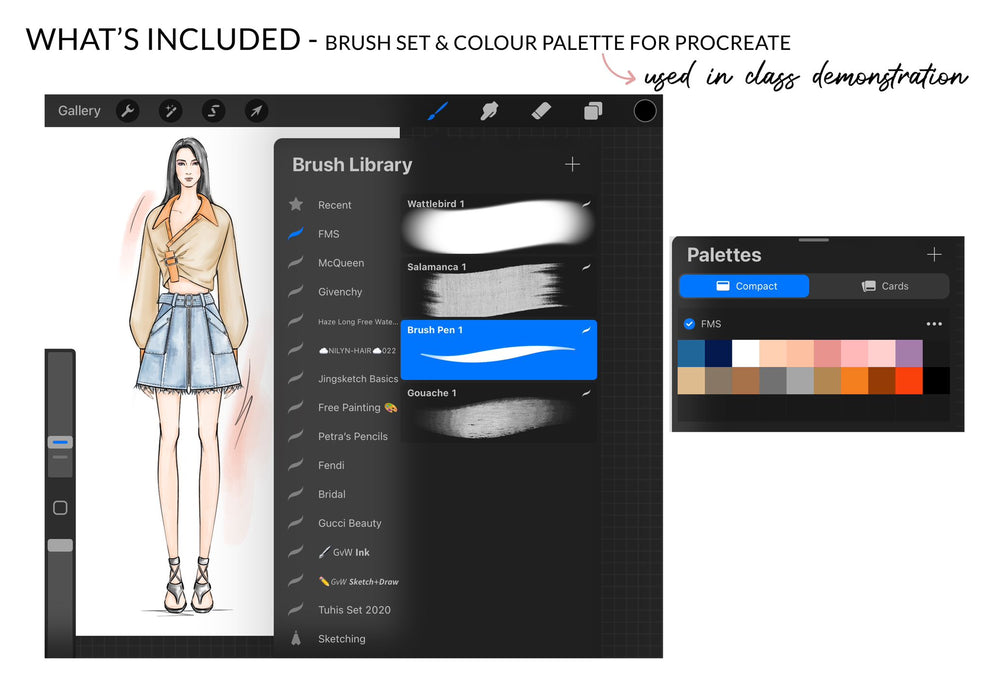 Intro to Digital Fashion Illustration (Procreate)